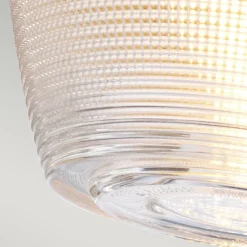 Badleuchte Decke IP44 in Messing Klar klein Metall Glas