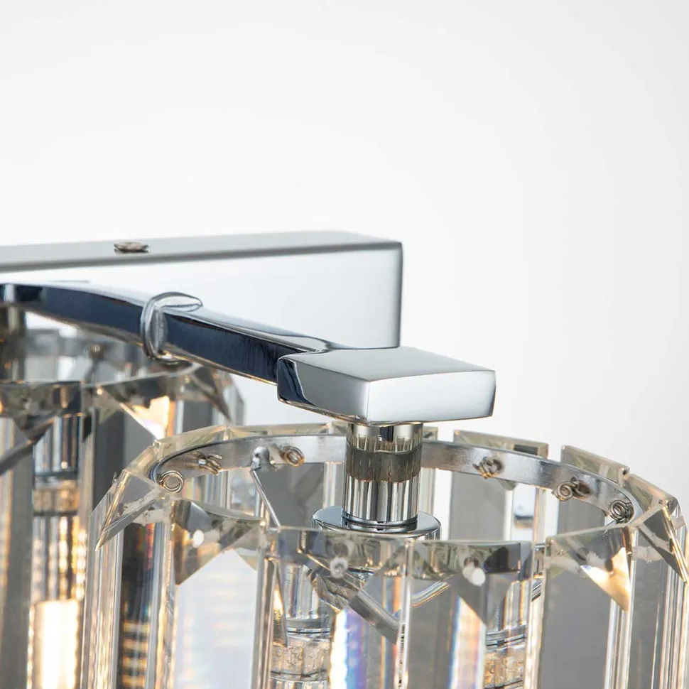 Badleuchte LED G9 Kristall IP44 in Chrom B: 12 cm klein