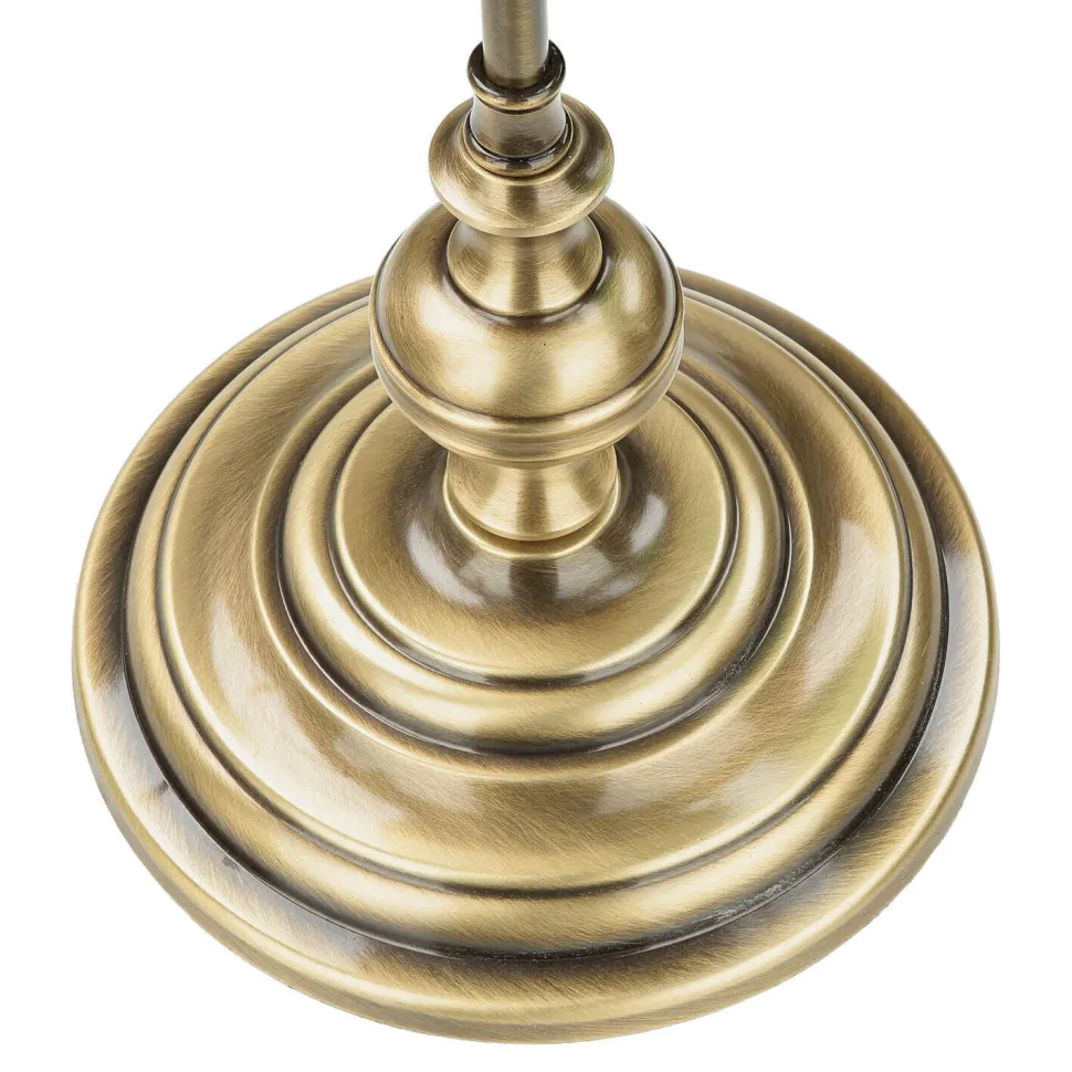 Bankerlampe Glas Messing massiv 47 cm