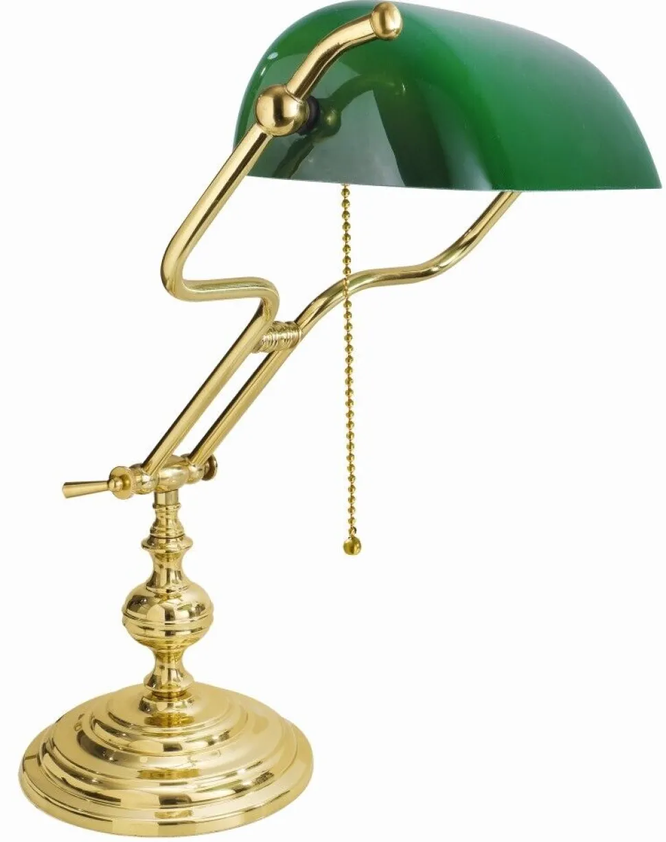 Bankerlampe Lampade Ministero Vergoldet Mit 24 Karat