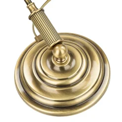 Bankerlampe Messing massiv 35,5 cm Zugschalter