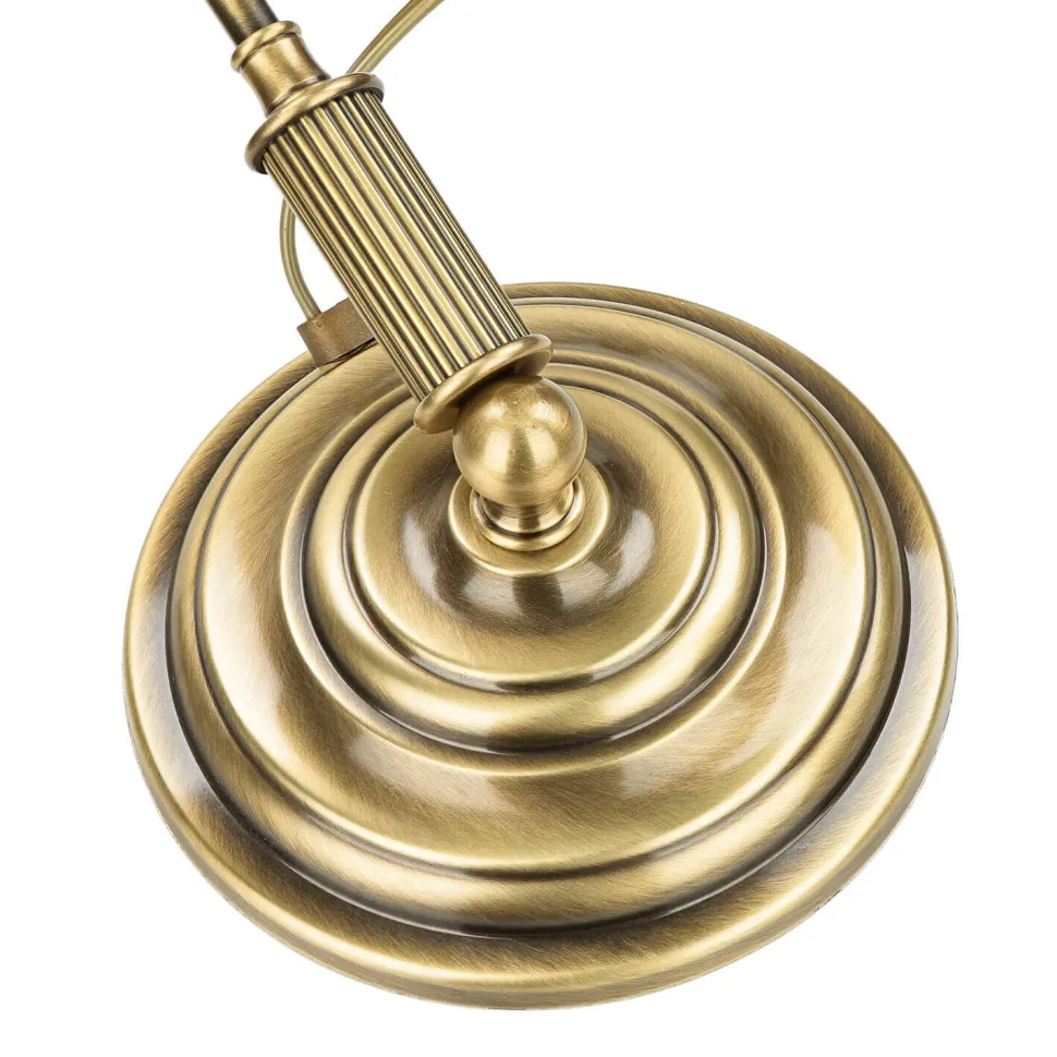 Bankerlampe Messing massiv 35,5 cm Zugschalter