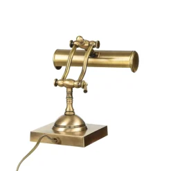 Bankerlampe Messing massiv verstellbar 26 cm E27