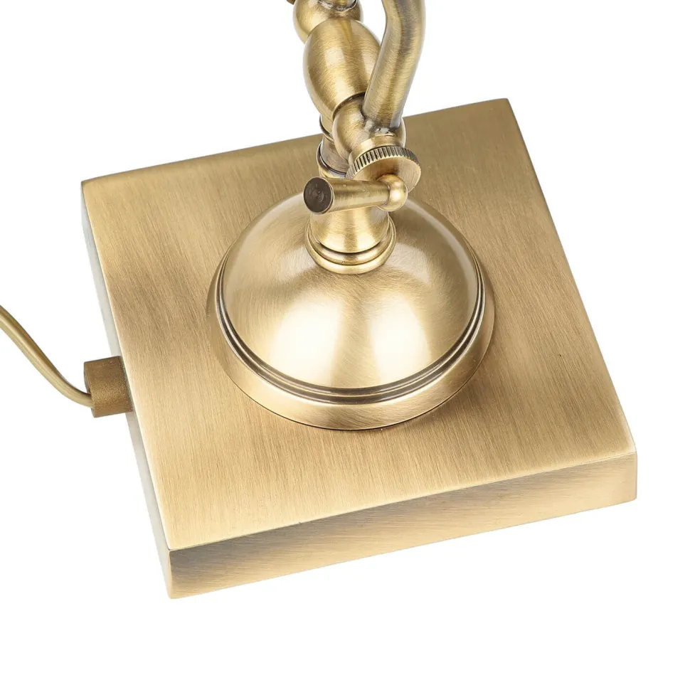 Bankerlampe Messing massiv verstellbar 26 cm E27