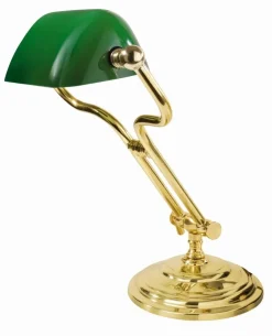 Bankerleuchte Gold 24K aus Echt Messing