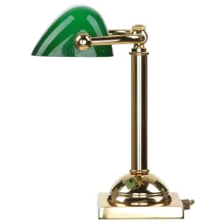 Bankerleuchte Gold 24K aus Echt-Messing Premium