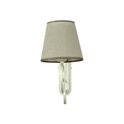 Beige Wandlampe Stoff Landhaus ABUELA Leuchte