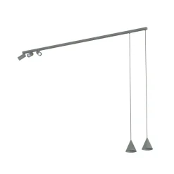 Bewegliche Pendelleuchte Metall Umbra Grau GU10 160 cm