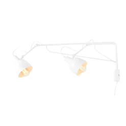 Bewegliche Wandlampe Metall B:18 cm E27 mit Schalter