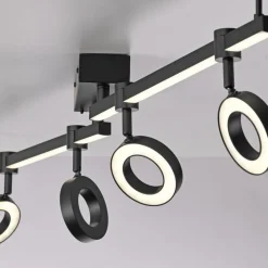 Beweglicher LED Deckenspot Schwarz RGB 114,5 cm dimmbar