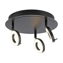 Beweglicher LED Deckenstrahler Anthrazit IP44 Ø33,5 cm