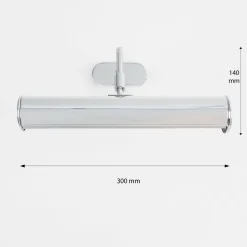 Bilderleuchte Chrom 30cm Echt-Messing
