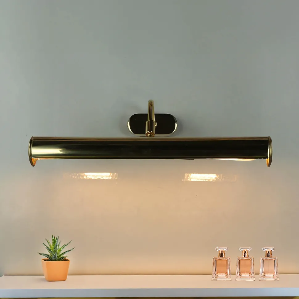 Bilderleuchte Messing B: 40 cm 2x E14 schwenkbar