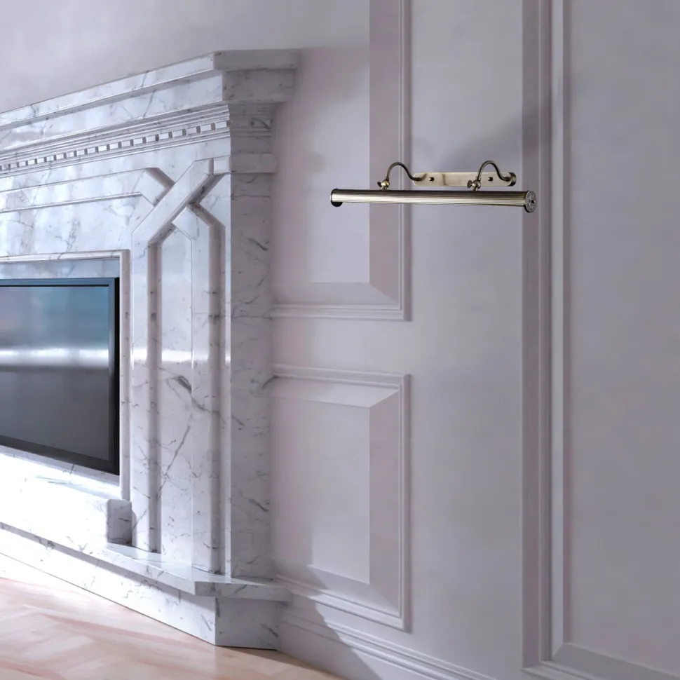 Bilderleuchte Metall E14 B: 71,3 cm in Bronze 4-flammig