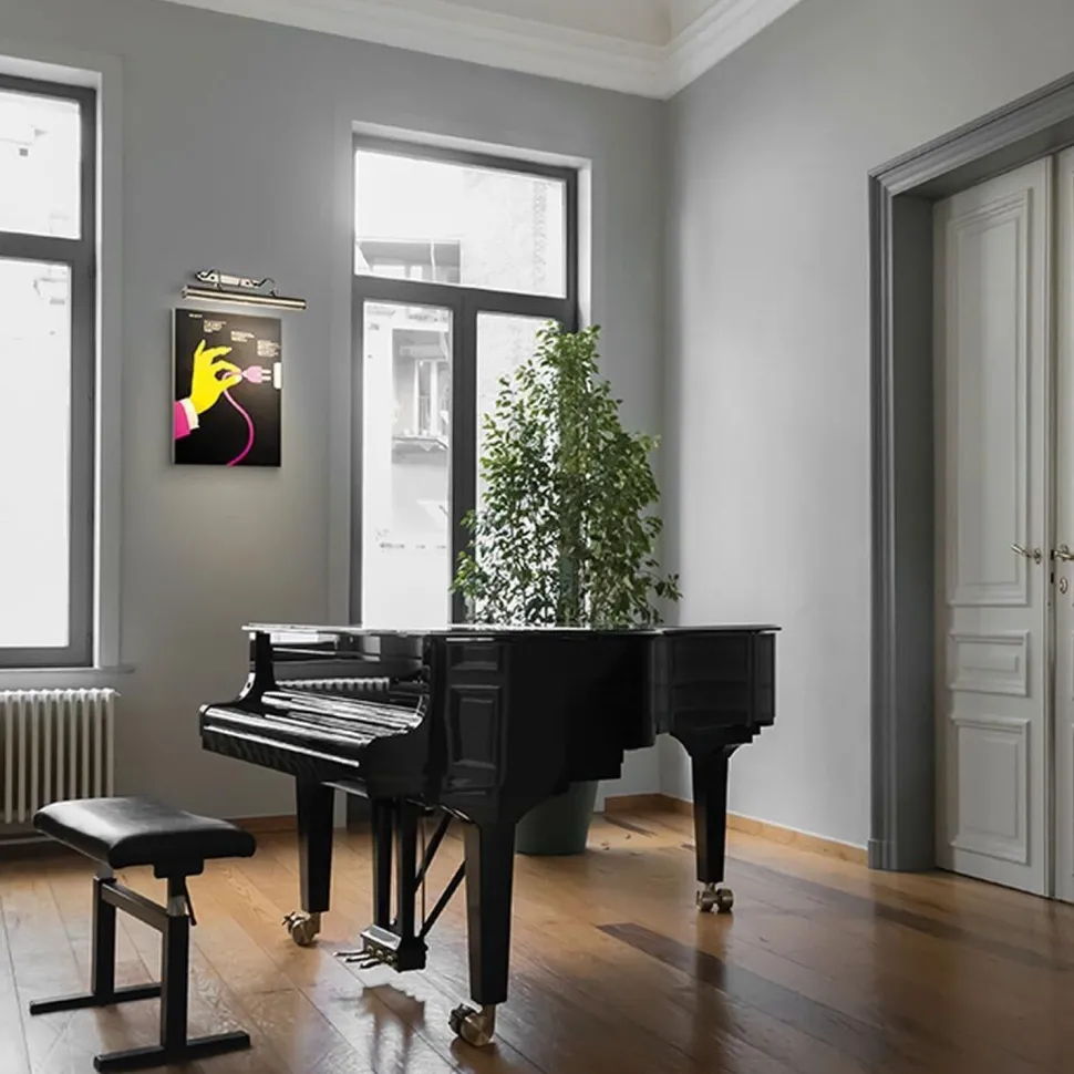 Bilderleuchte Metall E14 B: 71,3 cm in Bronze 4-flammig