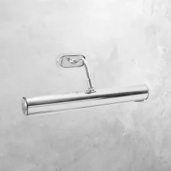 Bilderleuchte schwenkbar B: 40 cm Messing E14 in Silber