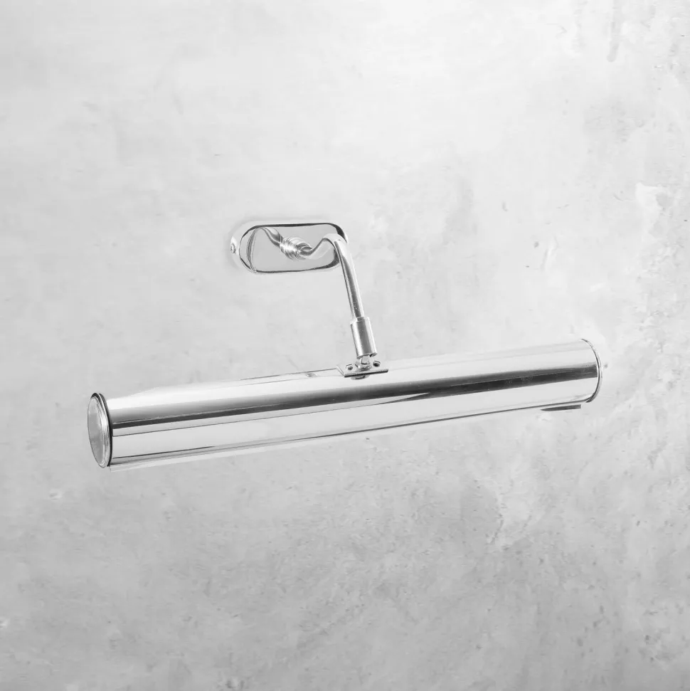 Bilderleuchte schwenkbar B: 40 cm Messing E14 in Silber