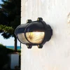 Blaue Außen Wandlampe aus Echt-Messing SKIATHOS