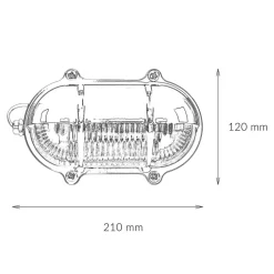 Blaue Außen Wandlampe aus Echt-Messing SKIATHOS
