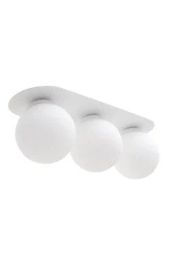 Blendarme Deckenlampe Glasschirme Weiß E27 3-flammig