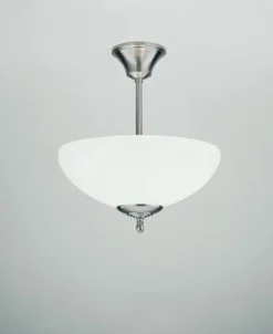Blendarme Deckenlampe in Nickel Messing Glas E27 Ø32 cm