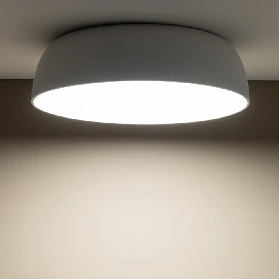 Blendarme Deckenlampe Metall E27 Ø58 cm Weiß wohnlich