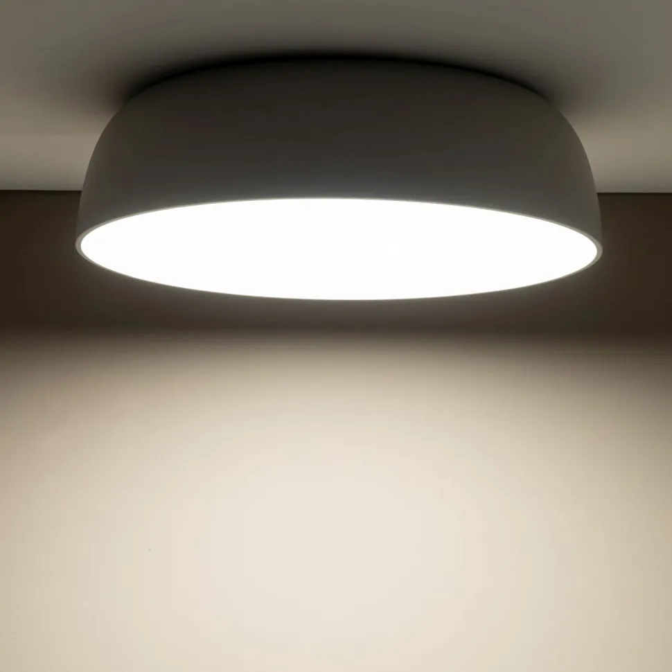 Blendarme Deckenlampe Metall E27 Ø58 cm Grau wohnlich