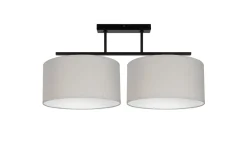 Blendarme Deckenlampe Stoff Schwarz Grau Weiß E27 70 cm