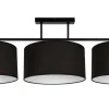 Blendarme Deckenlampe Stoff Schwarz Weiß E27 3-flammig
