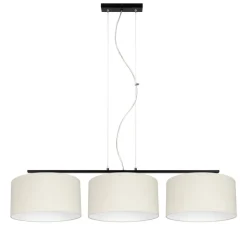 Blendarme Hängelampe Stoff Schwarz Ecru E27 L:100 cm