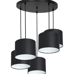 Blendarme Hängelampe Weiß Gold Stoff Metall E27 B:58 cm