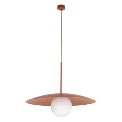 Blendarme Hängelampe Ziegelrot Metall Glas E27 Ø65 cm