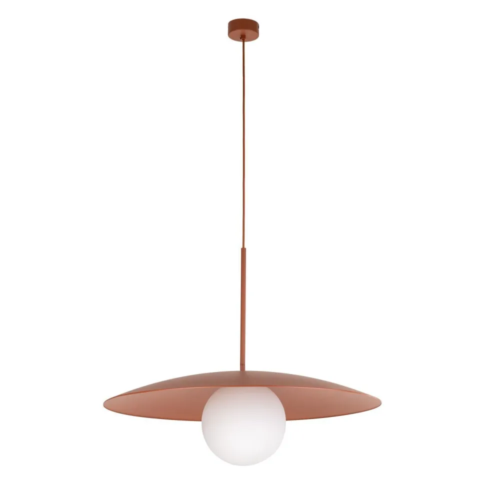 Blendarme Hängelampe Ziegelrot Metall Glas E27 Ø65 cm