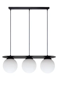 Blendarme Hängeleuchte Glaskugeln E27 3-flmg Schwarz