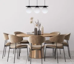 Blendarme Hängeleuchte Glaskugeln E27 3-flmg Schwarz