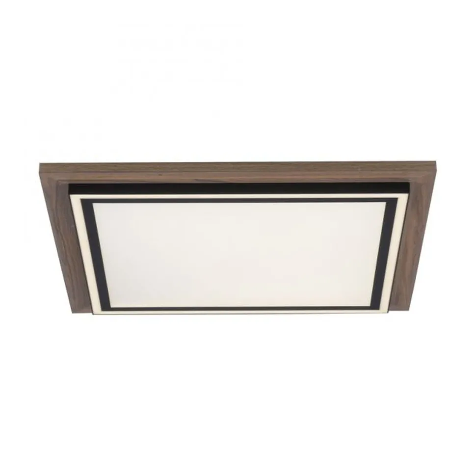 Blendarme LED Deckenleuchte dimmbar Holz B:53,4 cm 44 W