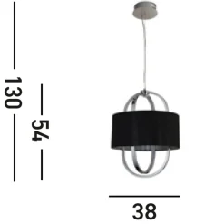 Blendarme LED Hängelampe Stoff Metall warmweiß Ø38 cm