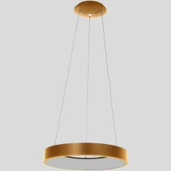 Blendarme LED Pendelleuchte in Gold Weiß Ø48 cm rund
