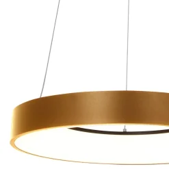 Blendarme LED Pendelleuchte in Gold Weiß Ø48 cm rund