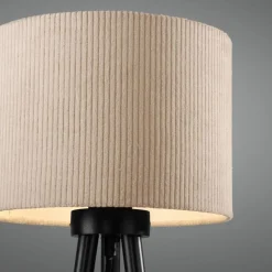 Blendarme NachtTischlampe Tripod Stoffschirm E27 46 cm