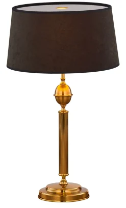 Blendarme Nachttischleuchte Stoff Echt-Messing E27 60 cm