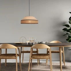 Blendarme Pendelleuchte Jute Natur E27 Ø45 cm wohnlich