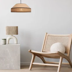 Blendarme Pendelleuchte Jute Natur E27 Ø45 cm wohnlich