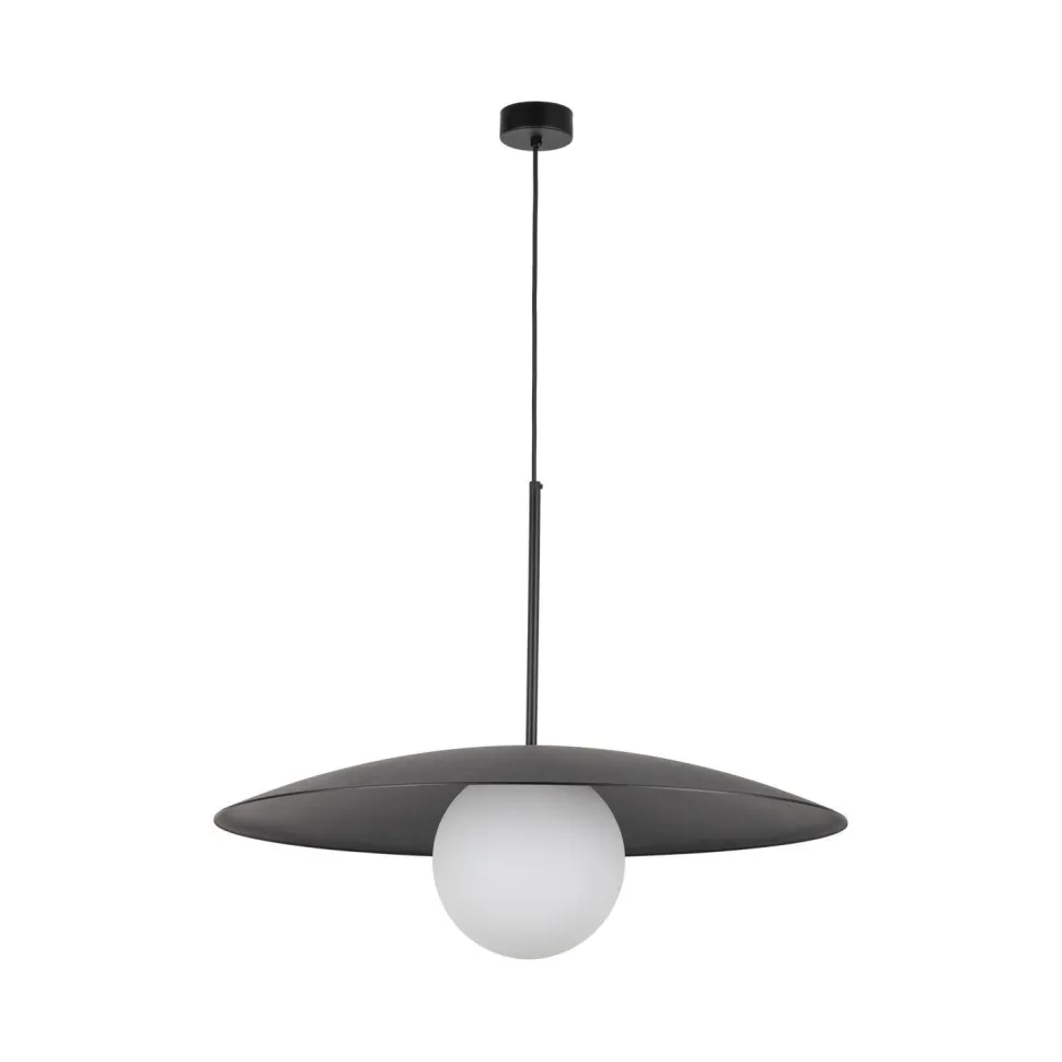 Blendarme Pendelleuchte Schwarz Metall Glas E27 Ø65 cm