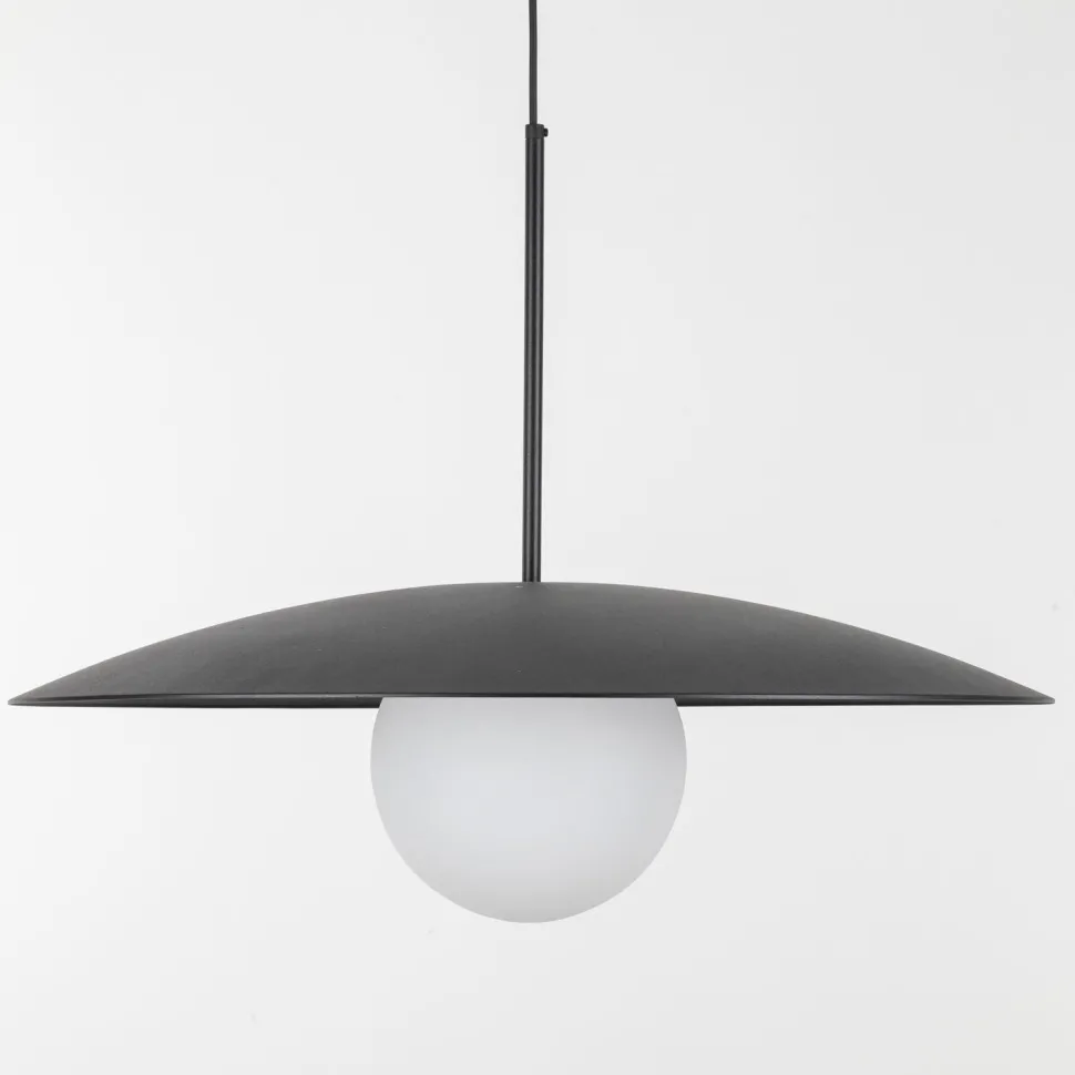 Blendarme Pendelleuchte Schwarz Metall Glas E27 Ø65 cm
