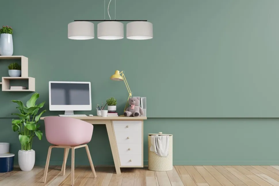 Blendarme Pendelleuchte Stoff Schwarz Grau E27 L:100 cm