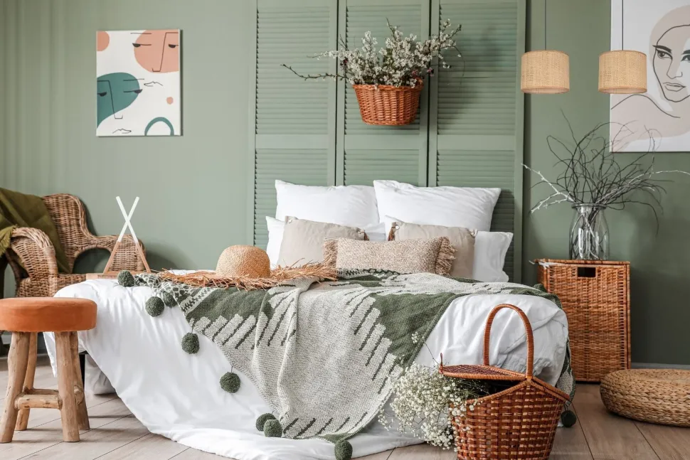 Blendarme Pendelleuchte Stoff Braun E27 50 cm länglich