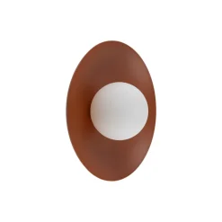 Blendarme Wandleuchte Ziegelrot Metall Glas G9 Ø28 cm