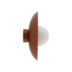 Blendarme Wandleuchte Ziegelrot Metall Glas G9 Ø28 cm