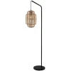 Boho Stehlampe Korb Bambus 160 cm hoch Pendelarm E27